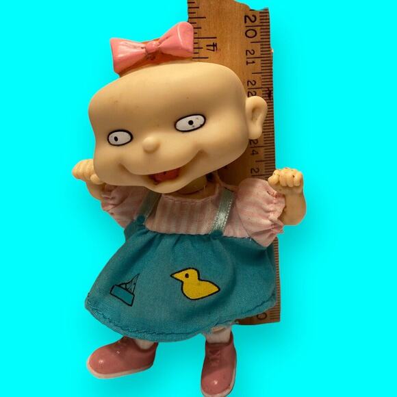Rugrats 4.5” LIL Twin Girl Doll in Dress 4.5” Vinyl 1967 Viacom Mattel - Picture 9 of 9